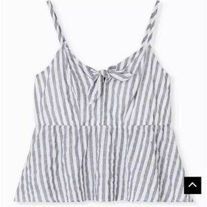 NWT Torrid Striped Seersucker Peplum Tank Top